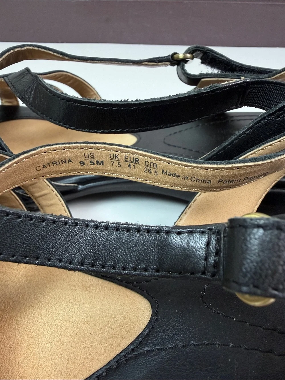 Naturalizer Catrina Black Leather Comfort Slingback 9.5M Walking Comfort Sandals